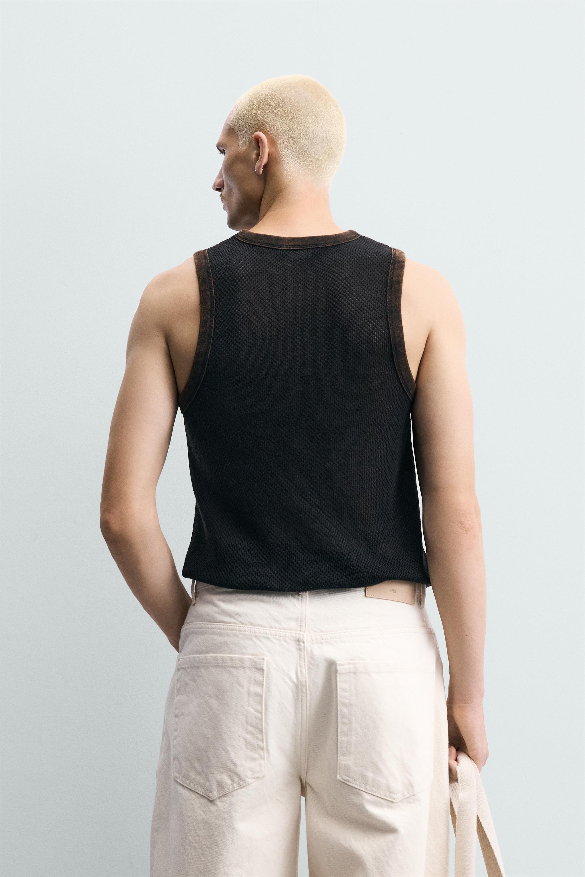 OPEN-KNIT TANK TOP